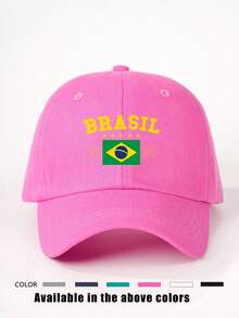 1 件印花巴西五角星 1938 可调节棒球帽，女士户外防晒休闲帽适合春秋旅行海滩度假，男士太阳帽 Y2K 风格青年 - 棒球帽 - 查看 20