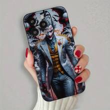 1pc Black Phone Case With Joker Character Print, Shockproof Protective Cover Compatible With Apple & Series Waterproof Anti-Fall Scratch Resistant,International Version, Not The Domestic Version - Multicolor - View 1