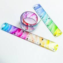 Regla flexible y versátil - 15cm, 20cm, 30cm Herramienta de medición colorida y flexible, perfecta para manualidades y dibujo, útiles escolares, vuelta al cole, reglas - color - Ver 6