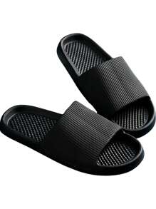 1 par de zapatillas de interior de EVA, zapatillas de hombre, zapatillas antideslizantes de mujer para el baño, para viajes de negocios en hotel, zapatillas ligeras, chanclas, zapatillas de baño, cómodas zapatillas antideslizantes de suela blanda para uso casual al aire libre en la playa, zapatos multiusos, zapatillas antideslizantes y silenciosas de suela gruesa, zapatillas de hogar de suela blanda y suave, resistentes al desgaste y al olor, adecuadas para baños y dormitorios durante la temporada de vuelta al colegio.