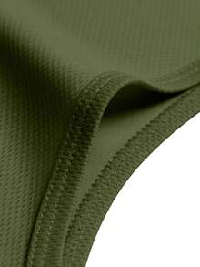 Army Green Women Sports Tank Top With Wide Shoulder Cut And Flowing Curved Hem Suitable For Gym Workouts Yoga Classes Outdoor Hiking And Versatile Everyday Styling - Army Green - View 10