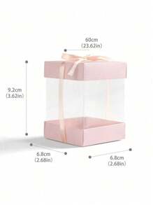 10PCS Square Transparent Gift Boxes With Ribbons, Small Empty Party Gift Boxes, Candy Biscuits, Paper Cups, Cake, Jewelry Boxes, Wedding Gifts, Love Gifts, Birthday Parties Summer Necessity For Women Storage Organizer Gift Travel