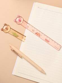 1pc 15 Cm Measuring Ruler, Creative Cartoon Animal Shape Ruler, Stationery Ruler With Wavy Line School Supplies - Multicolor - View 7