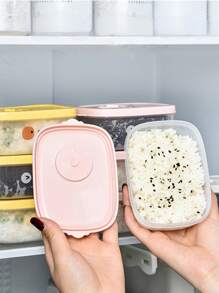 1 Peça Caixa de Preservação Congelada de Arroz Integral/Arroz Integral, Marmita de Almoço Porcionada Aquecida no Micro-ondas, Recipiente de Armazenamento de Alimentos na Geladeira, Suprimentos Escolares