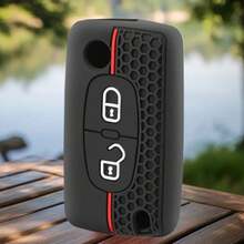 Vỏ chìa khóa silicon cho Peugeot 206 208 207 308 RCZ 408 407 307 206 cho Citroen C4 C5 C3 C2 C4L DS3 DS4 Xsara Picasso Vỏ chìa khóa - màu đen - Xem 3