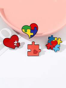 1 Pc Autism Awareness Teacher Enamel Pins Teach Accept Understand Love Brooches Lapel Badge Rainbow Picture Puzzle Pin For Autism Pin For Clothes Bag Charm School Kpop Backpack Teacher Supplies Bag Charms Cute Office Accessories Shirts Jacket Jewelry Christmas Halloween Autumn-Winter Accessories,Suitable For Teens, Youth,Men,Casual, Outdoor, Athletic, Vacation, Graduation Gifts, Birthday, Daily Wear Clothes Pin Funny Teacher Gifts - Multicolor - View 7