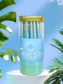 Blue Canned Pre-Rolled Cone-Shaped Ultra-Thin Slow-Burning Pointed-End Rolling Paper, Portable Cone-Shaped Rolling Paper, Valentine's Day Gift, Party Gift, Gift For Friends, Outdoor Supplies, Pre-Rolled Filter Tip Paper Accessories, Easy To Carry.