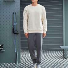 XTEP 男士天鹅绒运动裤官方正品春秋时尚户外休闲男式针织长裤876429630140 - 珍珠灰 - 查看 2