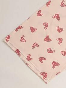 3 Pieces Of Women's Large Size Cropped Pants Love Pattern Summer Cool Comfortable Casual Pajama Pants Home Dress Pants Loose Can Be Worn Outside - 彩色 - 查看 6