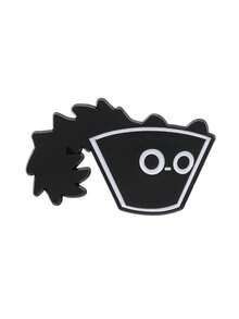 1pc Creative Animal Series Brooch, Cute Black Cat Shape Metal Badge Accessory