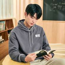 XTEP Moletom com capuz masculino e feminino, moda primavera e outono, oficial, versátil, masculino, bordado, casal, esportivo, 876427930126