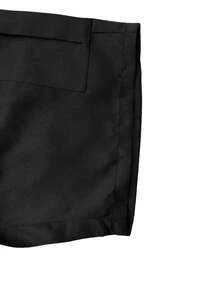 男士户外休闲多口袋工作短裤，刻字丝网印花贴袋，夏季旅行短裤，腰带抽绳腰带，适合作为送给丈夫、男朋友的礼物 - 黑色 - 查看 6