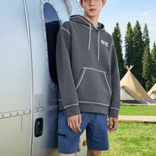 XTEP Sudadera con capucha para hombre, sudadera suelta de manga larga casual y versátil para pareja, primavera/otoño 2025. 876327930135