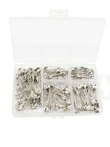 4 Different Types Of Pin Sets, Safety Pins, Rust Resistant Nickel Plated Steel, Sharp Edge Pins For Clothing, Sewing, Art, And Handicrafts. - Multicolor - View 3