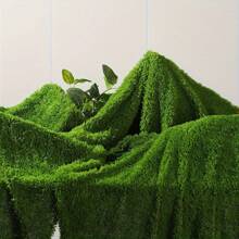 1 pièce de mousse artificielle, mousse réaliste faite de tissu doux, respirante, plante verte en polyester, outil d'artisanat pour arrangements floraux, tapis de mousse pour paysagisme extérieur, décoration pour la maison, décor pour toile de fond d'exposition, micro-paysage