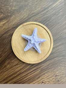 1 pieza Soporte plegable de resina colorida en forma de estrella de mar para teléfono de escritorio, compatible con iPhone y Android, regalo para cumpleaños, familia, amigos, accesorio de teléfono con agarre de empuje y tracción para vacaciones de verano