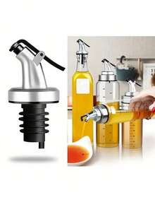 2/6pcs Oil Bottle Spout, Bottle Stopper, Bottle Pourer, Plastic Oil Bottle Cap, Seasoning Bottle Neck, Soy Sauce Bottle Lid, Oil Bottle Dispenser