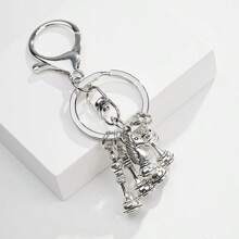 6pcs/1pc Creative Metal Faux Chess Piece Keychain Pendant, Alloy Keyring Key Chain For Men Women Leisure Game Gift Car Accessories Bag Charm School Cute Goth Y2k