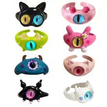 3pcs Cute Monster Shaped Rings, Dopamine Designed Couple And Friendship Rings