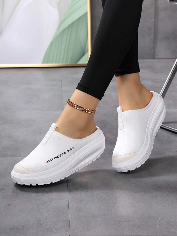 Women's New Lightweight Breathable Mesh Sports Casual Shoes, Fashion Versatile Slip-On Clogs, Suitable For Home, Outdoors, Summer Mules Slippers
