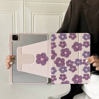 360° 旋转折叠式外壳可轻松保护您的 iPad：智能外壳兼容 iPad Air 6、Air 5、4，并兼容 iPad 10（10.9 英寸） - 兼容 Apple iPad Pro 2024、Air M3/A16 2025 - 非常适合忙碌的会议、旅行冒险和舒适的家庭放松