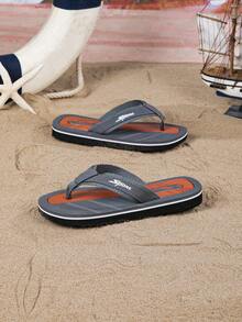 1 Pair Boys' Comfortable, Fashion, Casual, Lightweight, Beach Flip-Flops, Suitable For Summer - Grey - View 4