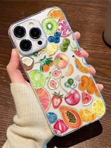 Funda transparente de TPU de 1 unidad con diseño de frutas, protección total contra caídas y huellas dactilares, con protección para la cámara. Compatible con phone. 1 unidad. - Multicolor 2 - Ver 4