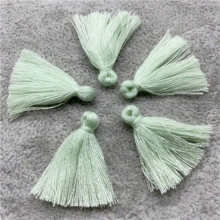 30 chiếc tua rua cotton nhỏ 3cm tua rua cotton viền tua rua để may rèm cửa phụ kiện tự làm trang trí nhà cưới - Chọn màu - Xem 33