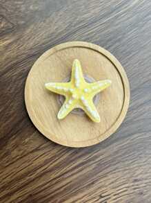 1 pieza Soporte plegable de resina colorida en forma de estrella de mar para teléfono de escritorio, compatible con iPhone y Android, regalo para cumpleaños, familia, amigos, accesorio de teléfono con agarre de empuje y tracción para vacaciones de verano