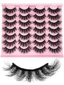 14 Pairs Luxury 3D Faux Mink Lashes - Thick, Fluffy, Elegant D-Curl False Eyelashes, Natural Look, Fluffy And Dramatic Cat-Eye Lashes, Suitable For Bold Eye Makeup, Reusable, Perfect For Beginners, Great For Daily And Party/Holiday Use - Bulu Mata Alami - View 2