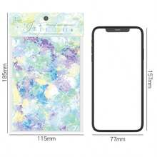 1 Set Of 20 Pcs Dream Fantasy Series - Dual Texture Flax Background Scrapbooking Paper, Dreamy And Tear-Off Paper For Diary/Planner - Multicolor - View 7