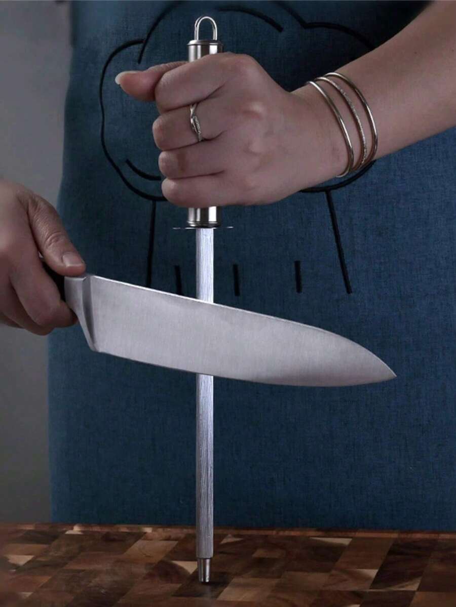 1pc Stainless Steel Knife Sharpener, Modern Knife And Scissor Sharpener Tool For Kitchen, - Multicolor - View 1