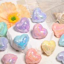 5Pcs Acrylic UV Color Straight Hole 3D Three-Dimensional Love Bead DIY Bead Pen Mobile Phone Chain Keychain Accessories - Hot Love - View 6