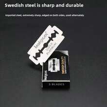 50/100pcs Double Edge Razor Blades - High-Quality Platinum Swedish Steel Razor Blades For Men, Smooth, Precise And Clean Shave