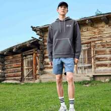 XTEP Sudadera con capucha para hombre, sudadera suelta de manga larga casual y versátil para pareja, primavera/otoño 2025. 876327930135