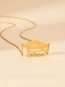 Customized Graduation Cap Necklace, Customize With Name Or Title, Suitable For Students, Friends, Anniversary, Back To School Accessories & Gifts