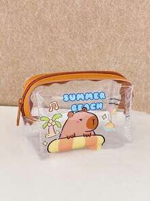 1pc Transparent Waterproof PVC Girly Jelly Coin Purse, Cardholder & Keyring Pouch Set Mini Wallet - Multicolor - View 5