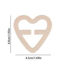 4 peças/Conjunto Fivela Invisível com Formato de Coração, Anti Deslizante, para Sutiã e Alça de Sutiã, Resfriamento de Verão, Praia, Viagem