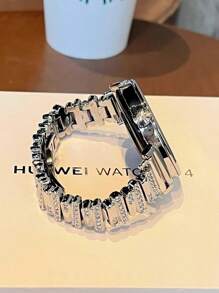 1 Asymmetrical Rhinestone Bracelet Strap, Compatible With Galaxy Watch 7/6/5/4 Strap 40mm 44mm 47mm 46mm 41mm, Galaxy Watch 5 Pro 45mm, Galaxy Active 2, Galaxy The Watch 3, 18/20/22mm, Compatible With HW Watch 5/4/3/2/1 And GT5/4/3/2