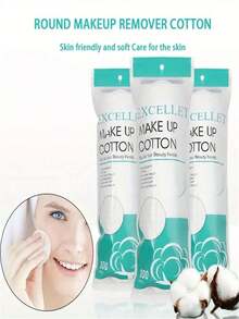 100pcs Round Pads, Dual-Use, Lint-Free Makeup Remover Pads, Soft And Low-Allergenic, Suitable For Facial And Eye Cleaning, Care And Makeup Removal - A - View 1