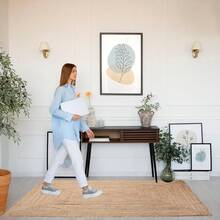 2025-NEW Craft Trade Round Jute Rug Hand Woven Braided 150X150 Cm Area Rug For Home Drative Boho Carpet Area Rugs For Living Room  Bedroom 60x60 InchRectangular 91 X 152 Cm (Rectangular)- - Bildfarbe - View 3