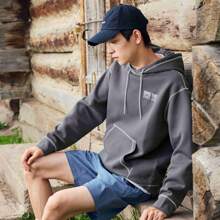 XTEP Sudadera con capucha para hombre, sudadera suelta de manga larga casual y versátil para pareja, primavera/otoño 2025. 876327930135