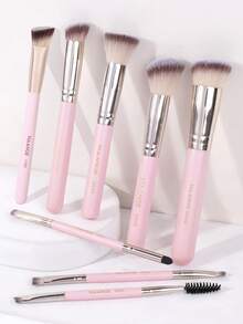 MAANGE 7pcs/8pcs/10pcs/20pcs Makeup Brush Set With Blush Brush Foundation Brush Eyeshadow Brush Eyelash Brush Eyebrow Brush Lip Brush Contour Brush Loose Powder Brush Concealer Brush Makeup Tools,Brush Set,Makeup Brush Kit,Make Up Brush Set,Make Up Set Complete,Makeup Brush Set,Complete Makeup Kit,Brush Kit,Brushes Makeup Set,Makeup Gift Set,Set - Pink - View 11