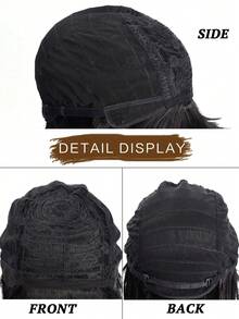 Men's Short Hair Wig, Natural Wig With Bangs, Korean Style Men's Micro-Parted Wig Headpiece, Heat-Resistant Synthetic Wig - Black - View 8