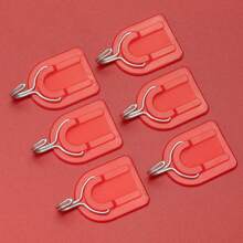 Festive Adhesive Hook Red U-Shaped Small Plastic Adhesive Hook Chinese Knot Pendent Hook Behind The Door Hanger Hanger Color Size Random Full Glue/Not Enough Glue Random