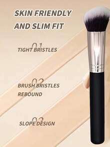 Makeup Brushes Set: Round Foundation, Concealer, And Angled Blush Brushes. Ideal For Beginners, Available In 2 Colors - Multicolor - View 3