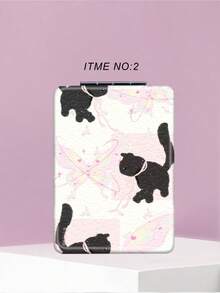 INS系列可折叠小巧轻便的手持镜，适用于各种场景和人群。可折叠方形便携式口袋镜，饰有经典蝴蝶结、小猫、小羊羔和玫瑰花朵图案。精致的折叠结构，经久耐用，方便携带。180°翻盖，多功能化妆镜，化妆，经济实惠，房间装饰，梳妆台，旅行，卧室，化妆配件，镜子，化妆镜，迷你镜，小镜子，小镜子，手镜 - 彩色 - 查看 8