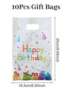 10/25/50 Stücke Geschenkbox Muster Geburtstag Geschenktüten, Geburtstags-Baby Dusch-Party Familie Freund Urlaubs-Party Dekoration Zubehör, Geburtstags-Party Danke Geschenktüten, Vielseitige Geschenkverpackung Zubehör