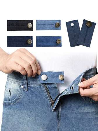 4 Stücke/2 Stücke/1 Stück Jeans Taillenerweiterung Schnalle, Taille Zubehör Denimschnalle für Stretch-Hose Taillenjustierung