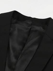 2pcs Men's Business Formal Suit Set, Suitable For Wedding, Graduation Season - Black - View 5